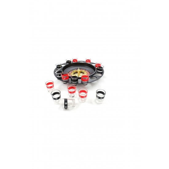 idealStore Roulette Game, Big Time Player, Διαστάσεις 6,5 x 4,8 cm, Αξεσουάρ με 16 σφηνάκια