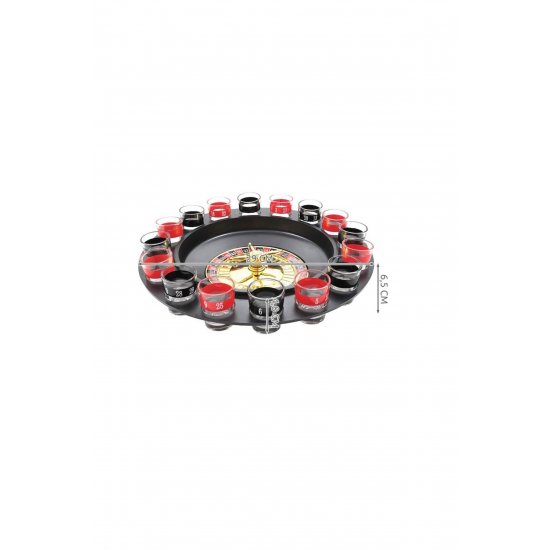 idealStore Roulette Game, Big Time Player, Διαστάσεις 6,5 x 4,8 cm, Αξεσουάρ με 16 σφηνάκια