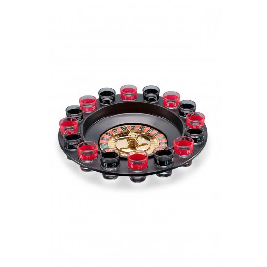 idealStore Roulette Game, Big Time Player, Διαστάσεις 6,5 x 4,8 cm, Αξεσουάρ με 16 σφηνάκια