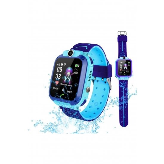 Smartwatch GPS Watch for Kids Q12, Monitoring Spy, Μπλε