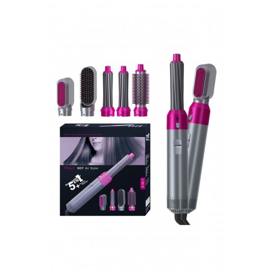 Perie de Par Electrica Multifunctionala 5 σε 1 Cu Aer Cald 1000W Perie de Par Electrica Multifunctionala 5 σε 1 Cu Aer Cald 1000W