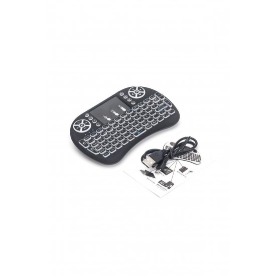 Techstar® i8 Ασύρματο φωτιζόμενο πληκτρολόγιο, Air Mouse, με Touchpad, για TV Box και Mini PC,