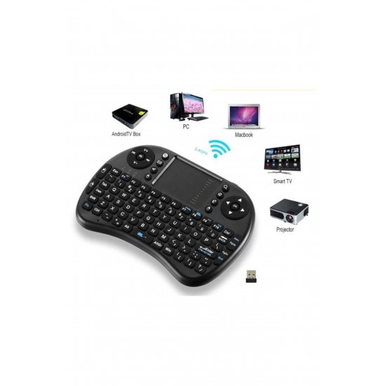 Techstar® i8 Ασύρματο φωτιζόμενο πληκτρολόγιο, Air Mouse, με Touchpad, για TV Box και Mini PC,