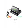 Αναδιπλούμενη οθόνη TFT LCD για όπισθεν, 4,3 ίντσες