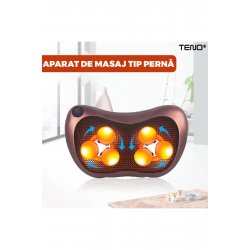 Teno® Pillow Massager, shiatsu, ελαστικό προσκέφαλο αυτοκινήτου, 30 W, κόκκινο