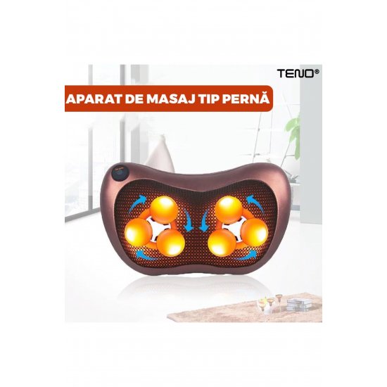 Teno® Pillow Massager, shiatsu, ελαστικό προσκέφαλο αυτοκινήτου, 30 W, κόκκινο