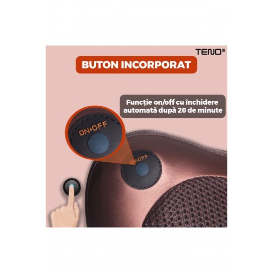 Teno® Pillow Massager, shiatsu, ελαστικό προσκέφαλο αυτοκινήτου, 30 W, κόκκινο