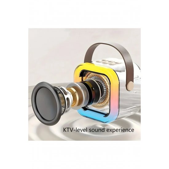 Μικρόφωνο Karaoke με φορητό ηχείο, σύνδεση Bluetooth, δυναμικός φωτισμός RGB, ηχείο 6W