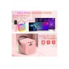 Φορητό μικρόφωνο Karaoke με Bluetooth, Φωτισμός RGB, Ηχείο 6W, USB-C, AUX, Κάρτα MicroSD, Ροζ