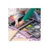 VarioShop® Παιδικό Σετ Ζωγραφικής και Σχεδίου, 145 Τεμάχια, Μεταλλικό Κουτί, Ροζ
