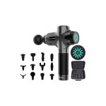SmartGUN PRO Professional Massager, οθόνη αφής, 12 ταχύτητες, 12 κεφαλές, 3200 κρουστά, Carbon