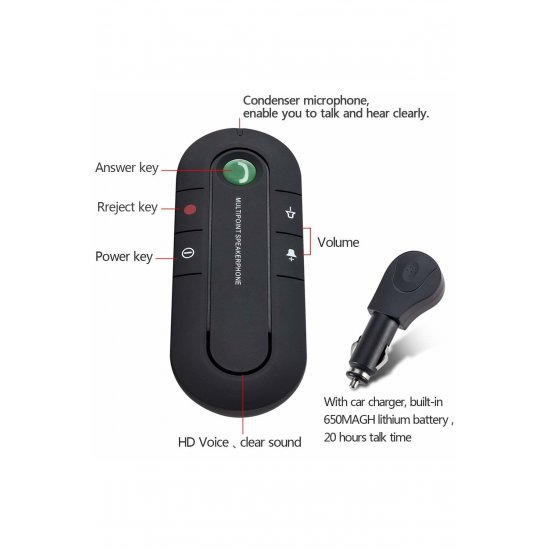 Φορητό ηχείο Bluetooth, ασύρματο, MP3, hands-free αυτοκίνητο, σκίαστρο, multipoint