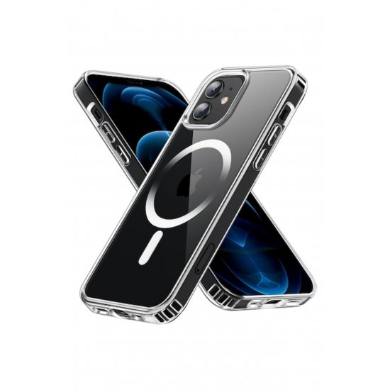 Θήκη για iPhone 12/12 Pro, Polycarbonate, με φόρτιση Magsafe, Διαφανές, BzStore