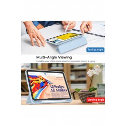 Θήκη με θήκη για στυλό για iPad 10 2022/2024, iPad 11 2025, Πλήρης προστασία, Πτυσσόμενη, Ανοιχτό μπλε Θήκη με θήκη για στυλό για iPad 10 2022/2024, iPad 11 2025, Πλήρης προστασία, Πτυσσόμενη, Ανοιχτό μπλε