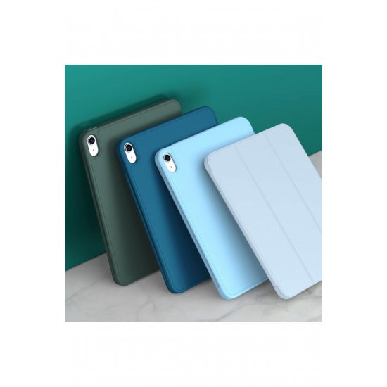 Θήκη με θήκη για στυλό για iPad 10 2022/2024, iPad 11 2025, Πλήρης προστασία, Πτυσσόμενη, Ανοιχτό μπλε