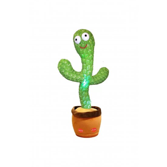 Παιχνίδι Nevermore Dancing Cactus, με μπαταρία και καλώδιο USB, χορεύει, τραγουδά, μιλάει και ηχογραφεί, 33