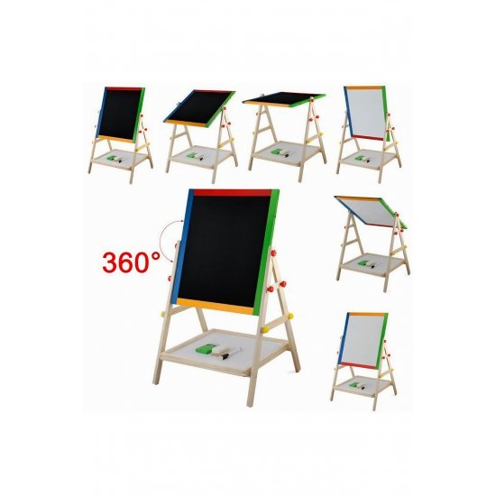 VarioShop® 2 σε 1 Πολυλειτουργική περιστρεφόμενη σανίδα για παιδιά, με μαγνητική πλευρά και κιμωλία, σετ