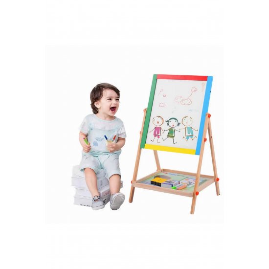 VarioShop® 2 σε 1 Πολυλειτουργική περιστρεφόμενη σανίδα για παιδιά, με μαγνητική πλευρά και κιμωλία, σετ