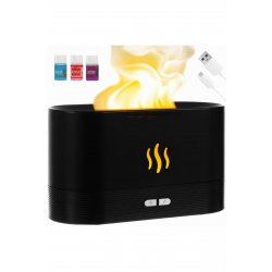VarioShop® υγραντήρας δωματίου, εφέ φλόγας, 7 φώτα + 3 αγνά αιθέρια έλαια, ενυδάτωση