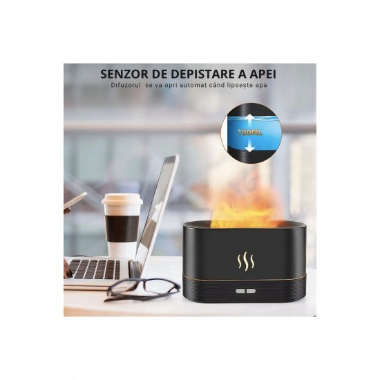 VarioShop® υγραντήρας δωματίου, εφέ φλόγας, 7 φώτα + 3 αγνά αιθέρια έλαια, ενυδάτωση VarioShop® υγραντήρας δωματίου, εφέ φλόγας, 7 φώτα + 3 αγνά αιθέρια έλαια, ενυδάτωση