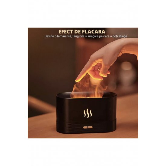 VarioShop® υγραντήρας δωματίου, εφέ φλόγας, 7 φώτα + 3 αγνά αιθέρια έλαια, ενυδάτωση VarioShop® υγραντήρας δωματίου, εφέ φλόγας, 7 φώτα + 3 αγνά αιθέρια έλαια, ενυδάτωση