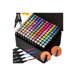 Σετ 120 διπλών μαρκαδόρων VarioShop®, Επαγγελματικοί μαρκαδόροι, Ζωντανά χρώματα με βάση το αλκοόλ, 2 κόκκινες μύτες