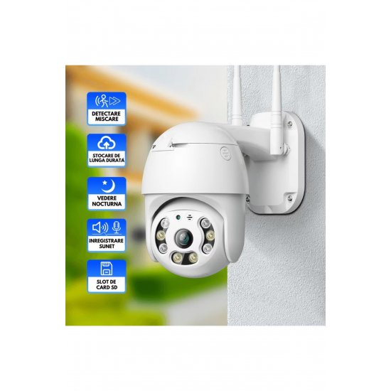 Κάμερα παρακολούθησης WiFi PTZ 4MP – UHD, Περιστροφή 360°, Ανίχνευση ανθρώπου, Αυτόματη Παρακολούθηση, ICSee