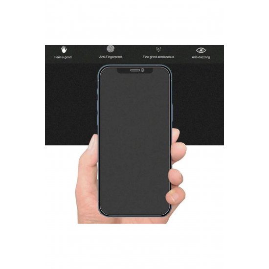Ματ φιλμ, Αντιθαμβωτικό, Συμβατό με iPhone 15/15 Pro, Οθόνη, Γυαλί, Μαύρο