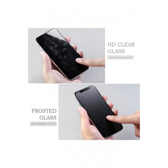 Ματ μεμβράνη από γυαλί, Συμβατό με iPhone 13/13 Pro / Συμβατό με iPhone 14, Πλήρης οθόνη