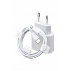 Σετ γρήγορης φόρτισης SmartGSM για iPhone 20W Μετασχηματιστής ρεύματος + καλώδιο Lightning 1m