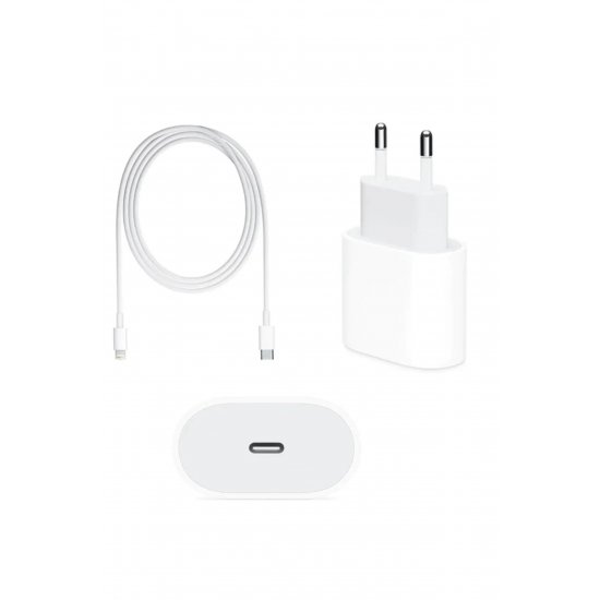 Σετ γρήγορης φόρτισης SmartGSM για iPhone 20W Μετασχηματιστής ρεύματος + καλώδιο Lightning 1m