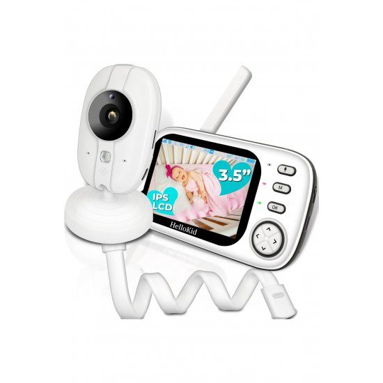 Hellokid Opti 3.5 Wifi Baby Monitor με Nightvision HD, 360 Monitoring, Vox Mode, 8 Songs, White