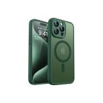 Θήκη προστασίας κάμερας για iPhone 16 Pro Max, χρωματιστές άκρες, πράσινο