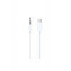 Βοηθητικό καλώδιο, iPhone 15/iPhone 16/Samsung, Jack Type-C έως 3,5mm, 1 μέτρο, Λευκό