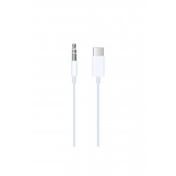 Βοηθητικό καλώδιο, iPhone 15/iPhone 16/Samsung, Jack Type-C έως 3,5mm, 1 μέτρο, Λευκό