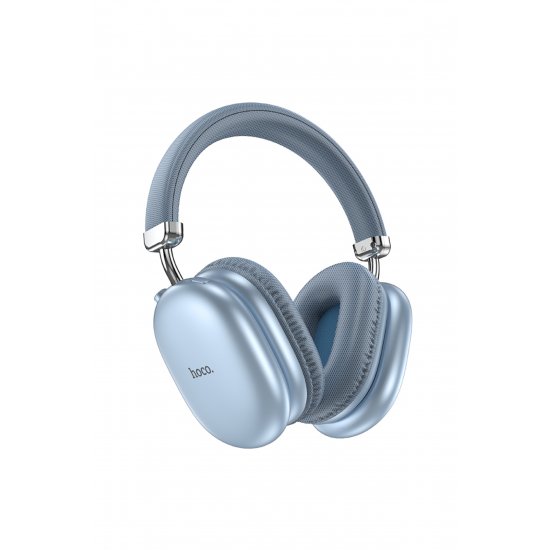 Ακουστικά Over Ear, Hoco W35 Max, Πτυσσόμενη σχεδίαση, Bluetooth, Διάρκεια ζωής μπαταρίας 90 ωρών, Μπλε