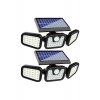 Σετ 2 τριπλά ηλιακά φωτιστικά, 74 X Smd Led, , Με αισθητήρα κίνησης και φως, μπράτσα