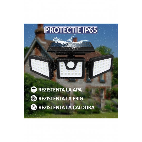Σετ 2 τριπλά ηλιακά φωτιστικά, 74 X Smd Led, , Με αισθητήρα κίνησης και φως, μπράτσα