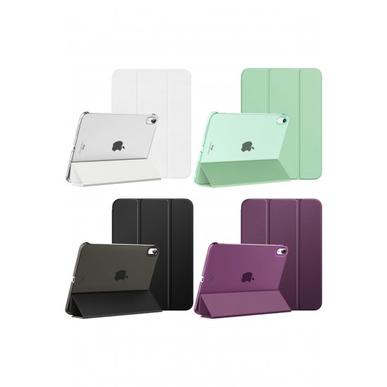 Προστατευτική θήκη για iPad 10 2022/2024, iPad 11 2025, Μοντέλο βιβλίου, Πτυσσόμενη για βάση, Λευκό