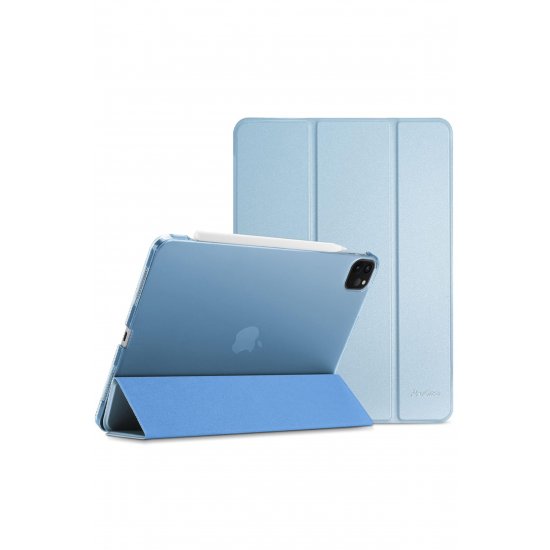 Αναδιπλούμενη θήκη για Apple iPad Pro 11, Air 11, Air 4/5, Προστασία βιβλίου, Βάση προβολής, Μπλε