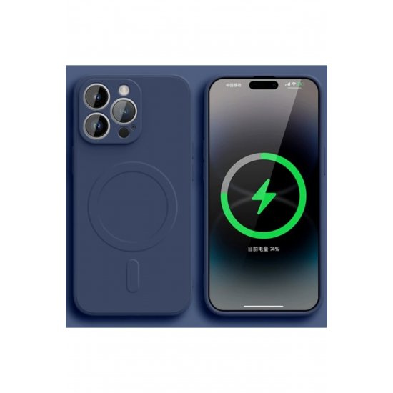 Θήκη MagSafe Smooth Guard, Για iPhone 16 Pro Max, Αντικραδασμική, Ασύρματη φόρτιση, Σιλικόνη, Navy Blue