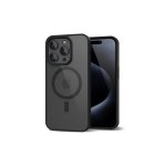Θήκη IPhone 16 Pro, Προφυλακτήρας Guardian, Magsafe, Διαφανής πλάτη, Έγχρωμες άκρες, Μαύρο