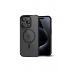 Θήκη IPhone 16 Pro, Προφυλακτήρας Guardian, Magsafe, Διαφανής πλάτη, Έγχρωμες άκρες, Μαύρο