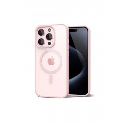 Θήκη IPhone 16 Pro, Προφυλακτήρας Guardian, Magsafe, Διαφανής πλάτη, Χρωματιστές άκρες, Ροζ