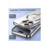 Θήκη για iPhone 16 Pro, Luxe Armor, Magsafe, Προστασία κάμερας, Σιλικόνη, Διαφανές, Ασημί