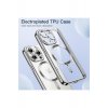 Θήκη για iPhone 16 Pro, Luxe Armor, Magsafe, Προστασία κάμερας, Σιλικόνη, Διαφανές, Ασημί