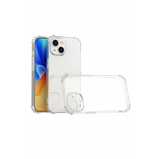 Προστατευτική θήκη για iPhone 15 Plus, Ultra Protection, Αντικραδασμικές γωνίες, Σιλικόνη, Διαφανές
