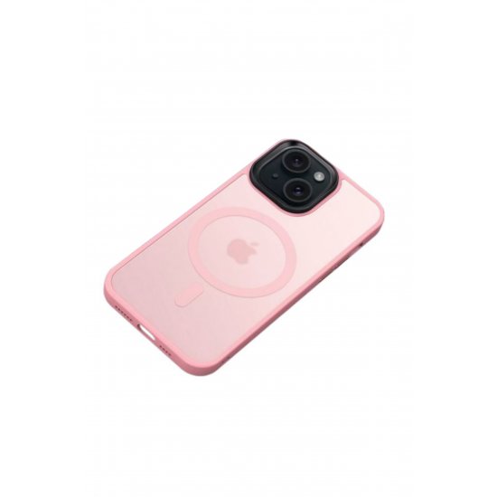 Θήκη με Magsafe Συμβατή με iPhone 15, MatteArmor, Αντικραδασμική, Ροζ