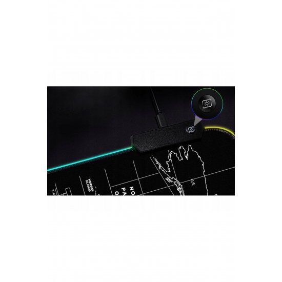 Mouse pad, Map of the World, με έγχρωμο LED, 7 χρώματα, 4 λειτουργίες φωτισμού, αντιολισθητικό, 80x30 cm Mouse pad, Map of the World, με έγχρωμο LED, 7 χρώματα, 4 λειτουργίες φωτισμού, αντιολισθητικό, 80x30 cm