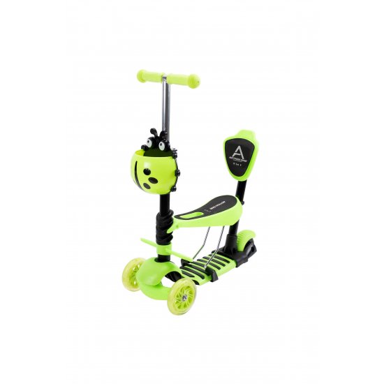 Smart Kid 5 σε 1 σκούτερ με φωτεινούς τροχούς, πράσινο Smart Kid 5 σε 1 σκούτερ με φωτεινούς τροχούς, πράσινο